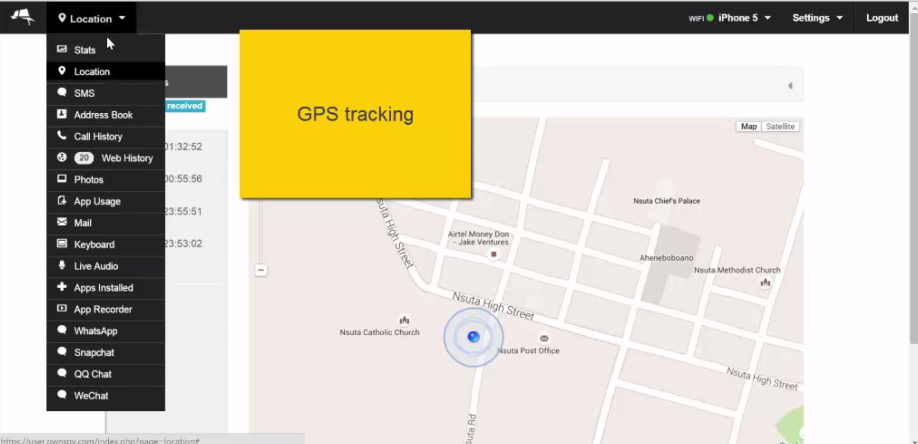 Aplikasi sadap HP OWNspy Penyadap HP iPhone