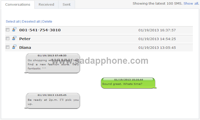 Sadap pesan chat WhatsApp dan SMS