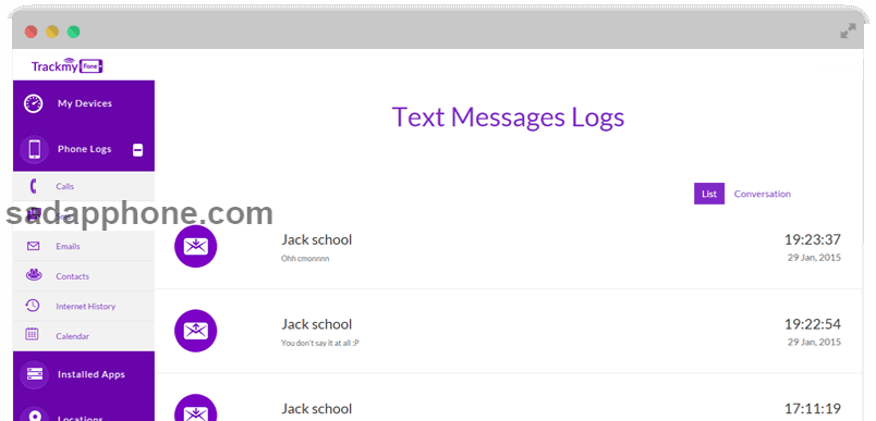 Sadap SMS untuk iPhone & Android