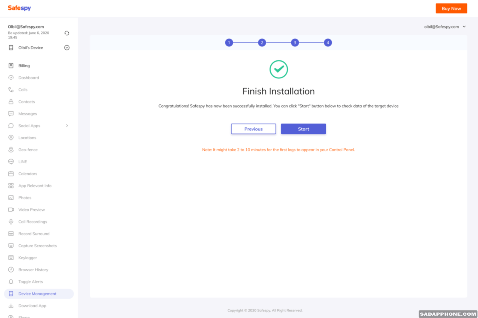 Install aplikasi penyadap SafeSpy