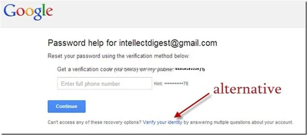 Reset kata sandi akun Gmail