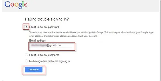 Tidak Tahu Kata Sandi Gmail