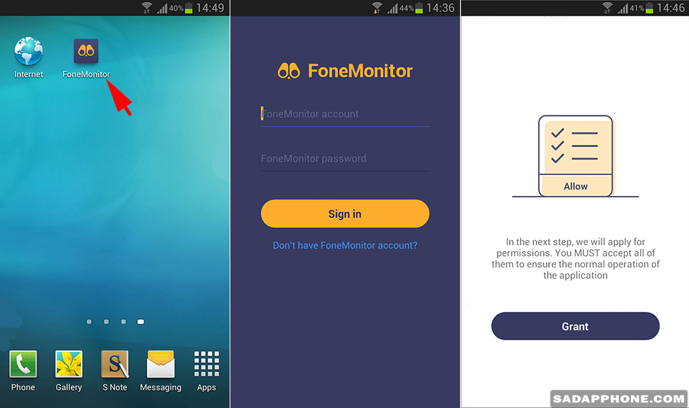 Aplikasi Sadap FoneMonitor untuk Android