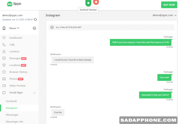Hack DM instagram via HP